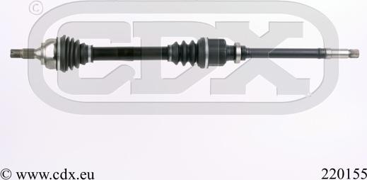 CDX 220155 - Приводной вал autospares.lv