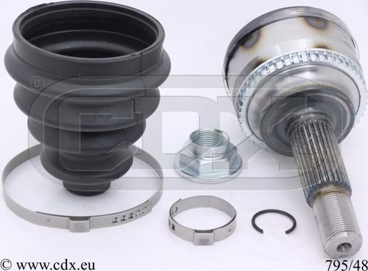 CDX 795/48 - Шарнирный комплект, ШРУС, приводной вал autospares.lv