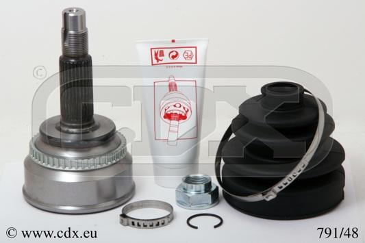 CDX 791/48 - Шарнирный комплект, ШРУС, приводной вал autospares.lv