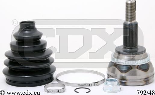 CDX 792/48 - Шарнирный комплект, ШРУС, приводной вал autospares.lv