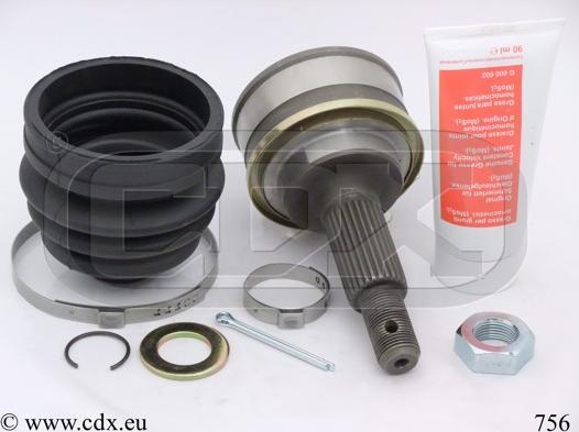 CDX 756 - Шарнирный комплект, ШРУС, приводной вал autospares.lv