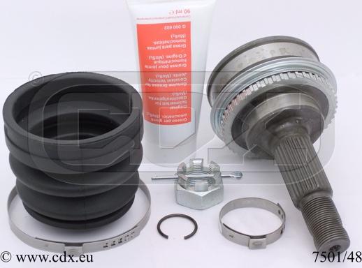 CDX 7501/48 - Шарнирный комплект, ШРУС, приводной вал autospares.lv