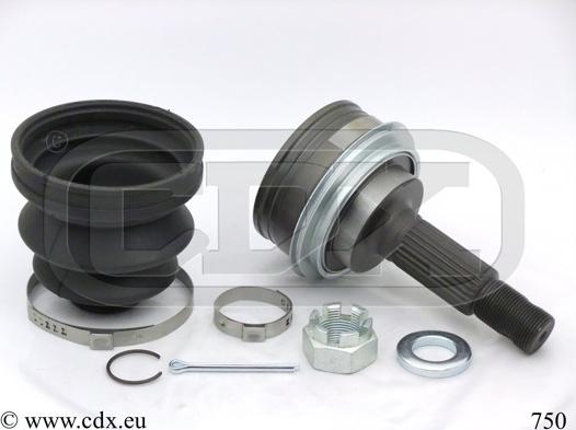 CDX 750 - Шарнирный комплект, ШРУС, приводной вал autospares.lv