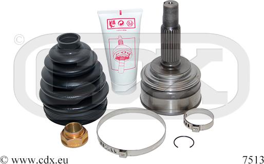 CDX 7513 - Шарнирный комплект, ШРУС, приводной вал autospares.lv