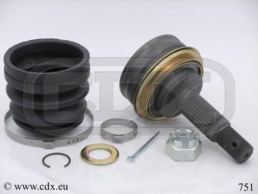 CDX 751 - Шарнирный комплект, ШРУС, приводной вал autospares.lv