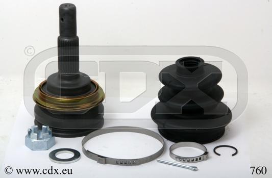 CDX 760 - Шарнирный комплект, ШРУС, приводной вал autospares.lv