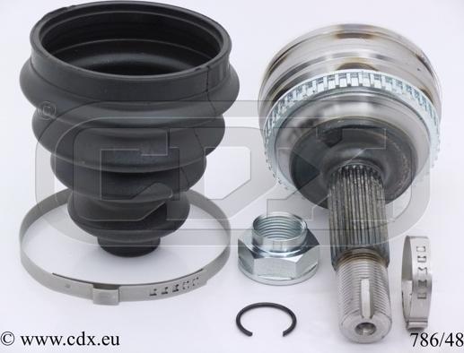 CDX 786/48 - Шарнирный комплект, ШРУС, приводной вал autospares.lv