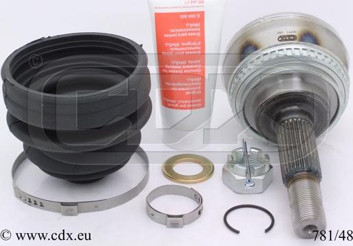 CDX 781/48 - Шарнирный комплект, ШРУС, приводной вал autospares.lv