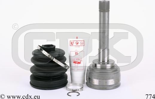 CDX 774 - Шарнирный комплект, ШРУС, приводной вал autospares.lv