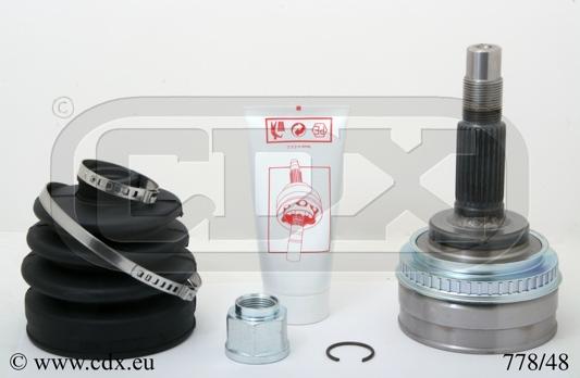 CDX 778/48 - Шарнирный комплект, ШРУС, приводной вал autospares.lv