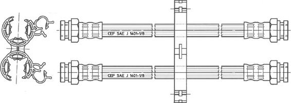 CEF 511721 - Тормозной шланг autospares.lv