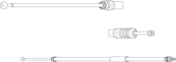 CEF BW02141 - Тросик, cтояночный тормоз autospares.lv