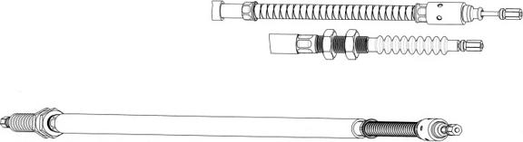 CEF CT02164 - Тросик, cтояночный тормоз autospares.lv