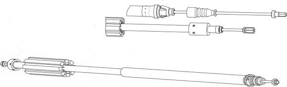 CEF CT02183 - Тросик, cтояночный тормоз autospares.lv