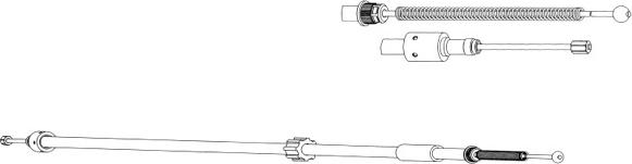 CEF CT02132 - Тросик, cтояночный тормоз autospares.lv