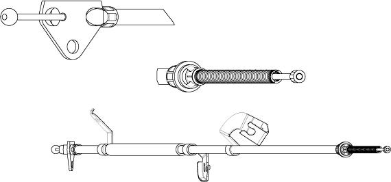 CEF CT02207 - Тросик, cтояночный тормоз autospares.lv