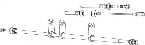 CEF FA02263 - Тросик, cтояночный тормоз autospares.lv