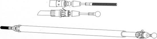 CEF FA02267 - Тросик, cтояночный тормоз autospares.lv