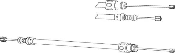 CEF FA02276 - Тросик, cтояночный тормоз autospares.lv