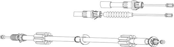 CEF FO02192 - Тросик, cтояночный тормоз autospares.lv