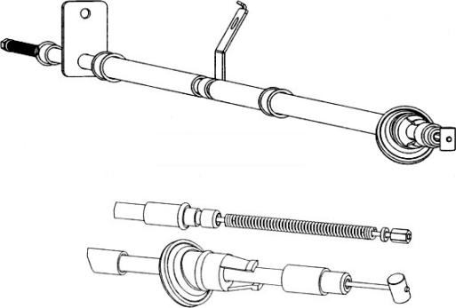 CEF HY02116 - Тросик, cтояночный тормоз autospares.lv