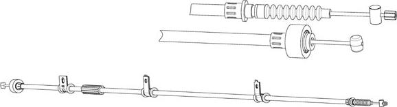 CEF HY02124 - Тросик, cтояночный тормоз autospares.lv