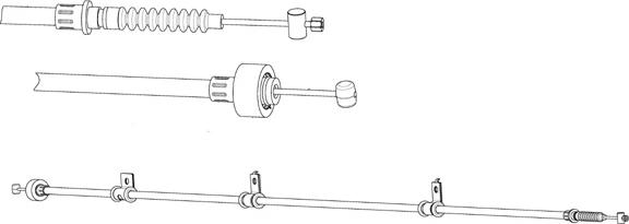 CEF HY02123 - Тросик, cтояночный тормоз autospares.lv