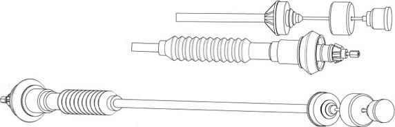 CEF PU01158 - Трос, управление сцеплением autospares.lv