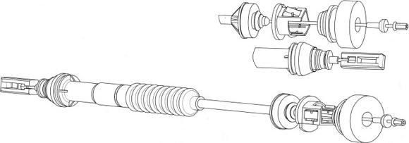 CEF PU01153 - Трос, управление сцеплением autospares.lv