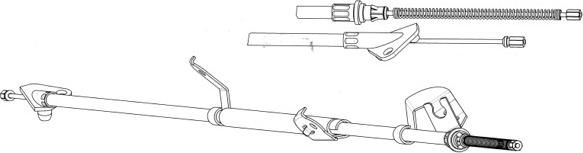 CEF PU02219 - Тросик, cтояночный тормоз autospares.lv