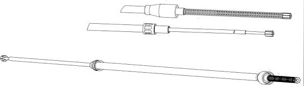 CEF SK02106 - Тросик, cтояночный тормоз autospares.lv