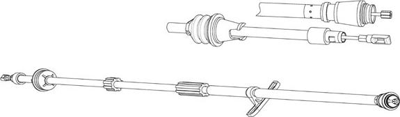 CEF VO02145 - Тросик, cтояночный тормоз autospares.lv