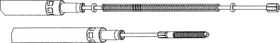 CEF VW02198 - Тросик, cтояночный тормоз autospares.lv