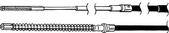 CEF VW02153 - Тросик, cтояночный тормоз autospares.lv