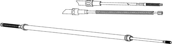 CEF VW02181 - Тросик, cтояночный тормоз autospares.lv