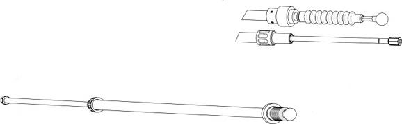 CEF VW02187 - Тросик, cтояночный тормоз autospares.lv