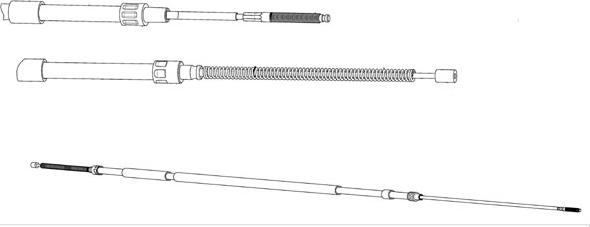 CEF VW02211 - Тросик, cтояночный тормоз autospares.lv