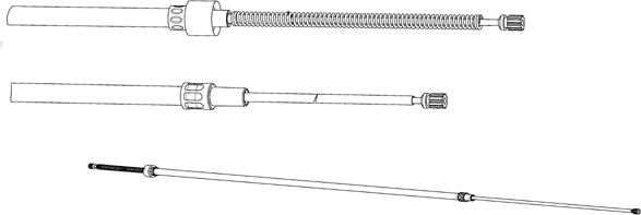 CEF VW02213 - Тросик, cтояночный тормоз autospares.lv