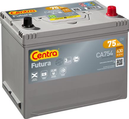 CENTRA CA754 - Стартерная аккумуляторная батарея, АКБ autospares.lv