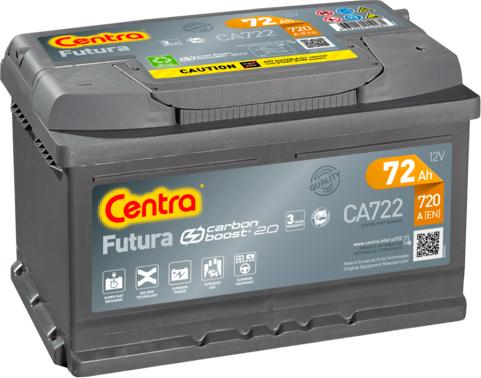 CENTRA CA722 - Стартерная аккумуляторная батарея, АКБ autospares.lv