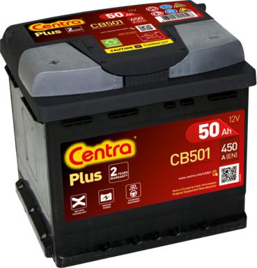 CENTRA CB501 - Стартерная аккумуляторная батарея, АКБ autospares.lv