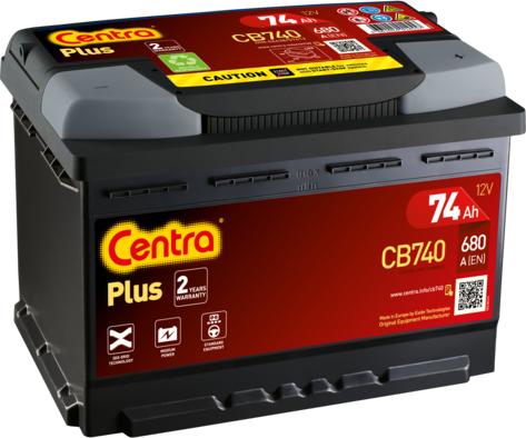 CENTRA CB740 - Стартерная аккумуляторная батарея, АКБ autospares.lv