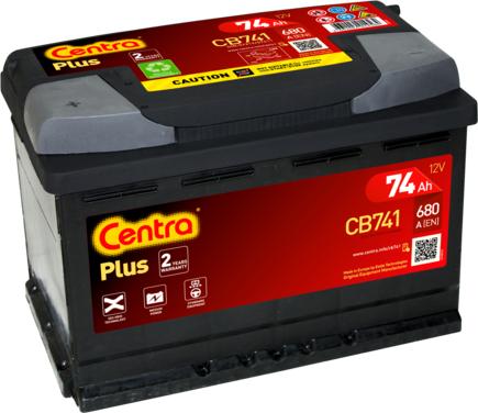 CENTRA CB741 - Стартерная аккумуляторная батарея, АКБ autospares.lv