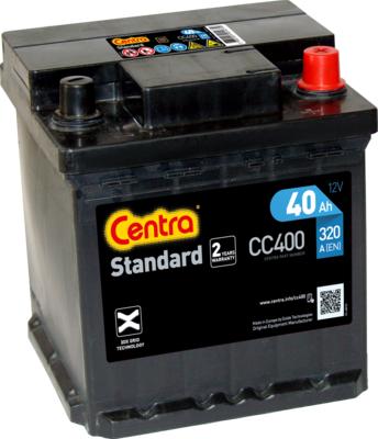 CENTRA CC400 - Стартерная аккумуляторная батарея, АКБ autospares.lv