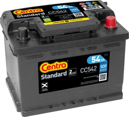 CENTRA CC542 - Стартерная аккумуляторная батарея, АКБ autospares.lv