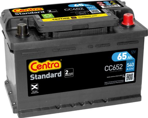CENTRA CC652 - Стартерная аккумуляторная батарея, АКБ autospares.lv