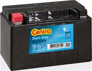 CENTRA CK091 - Стартерная аккумуляторная батарея, АКБ autospares.lv