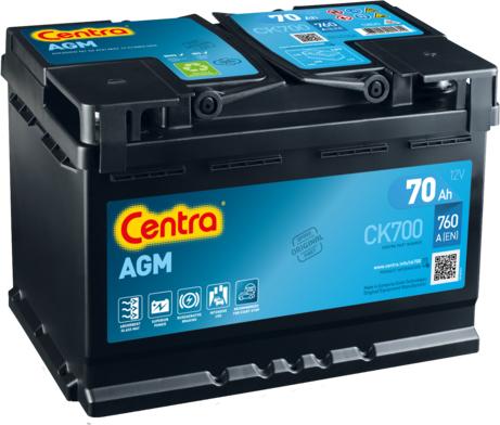 CENTRA CK700 - Стартерная аккумуляторная батарея, АКБ autospares.lv