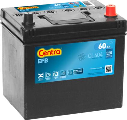 CENTRA CL604 - Стартерная аккумуляторная батарея, АКБ autospares.lv