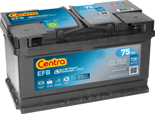 CENTRA CL752 - Стартерная аккумуляторная батарея, АКБ autospares.lv